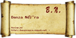 Benza Nóra névjegykártya