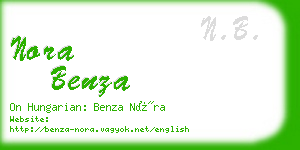 nora benza business card